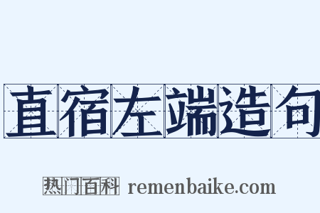 直宿左端造句是什么意思的图片